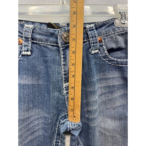 True Religion Womens Joey World Tour Blue Denim Jeans Size 28 Distressed Style - Picture 7 of 12